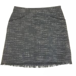 Loft black tweed pencil mini skirt size 6